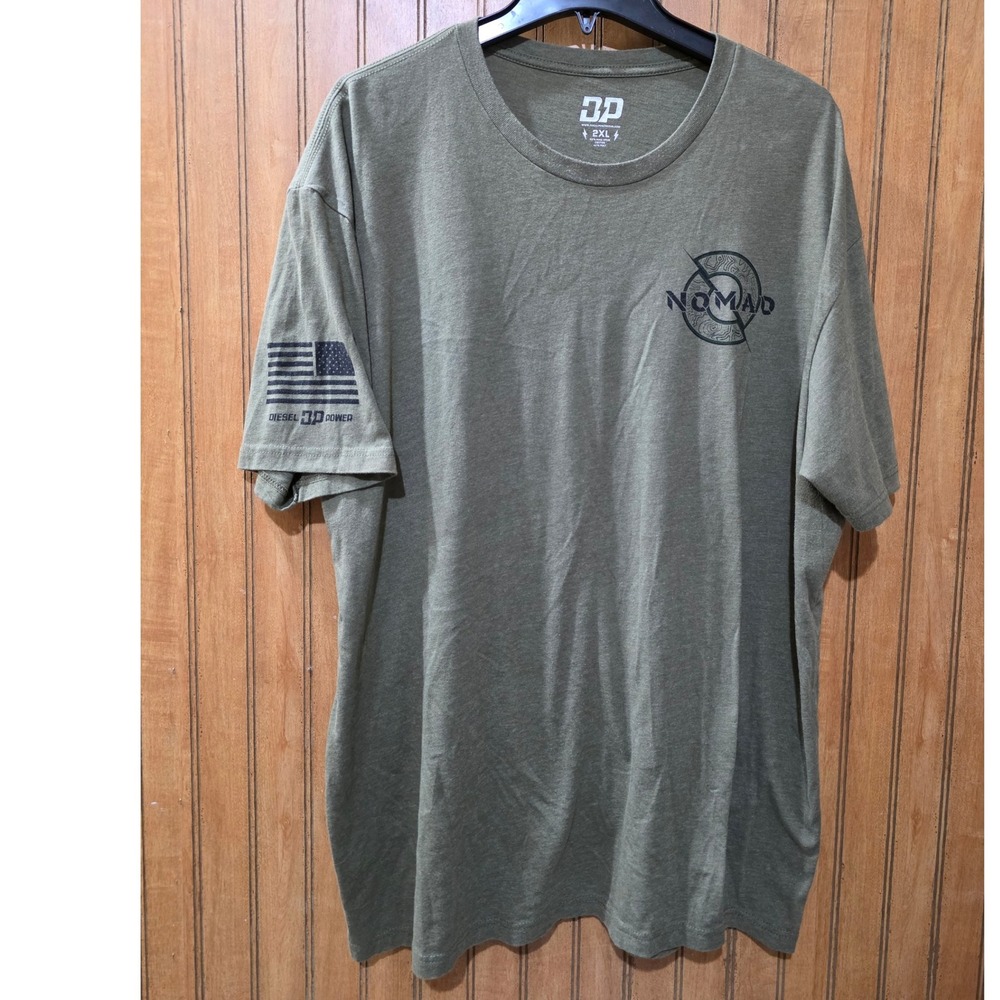 Diesel Power Gear Nomad Graphic T-Shirt Short Sleeve Olive Green 2XL